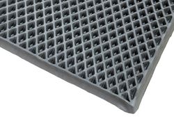 Матеріал для виготовлення автокилимків (EVA листовий) Сірий ромб 140х250 см 10 мм